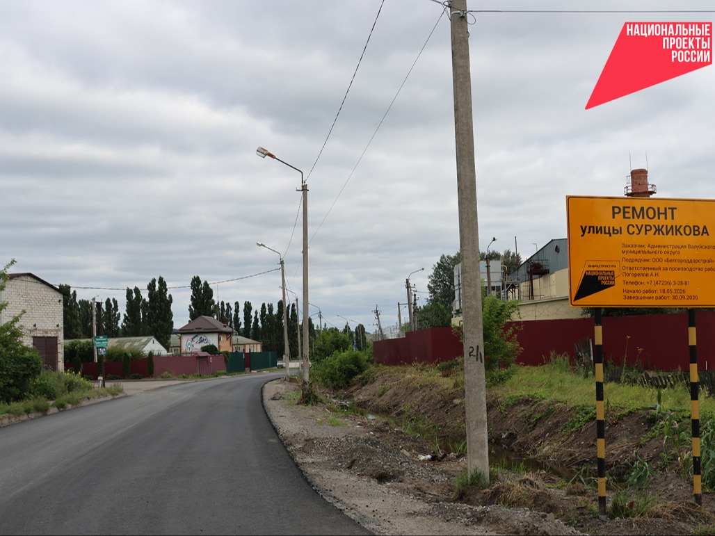 В Валуйском округе идёт ремонт дороги по улице Суржикова